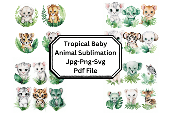 Adorable Charm: Using Tropical Baby Animal Graphics