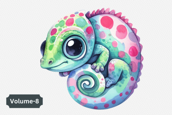 Chameleon Watercolor Animal Clipart: Your Secret Weapon for Whimsical Design
