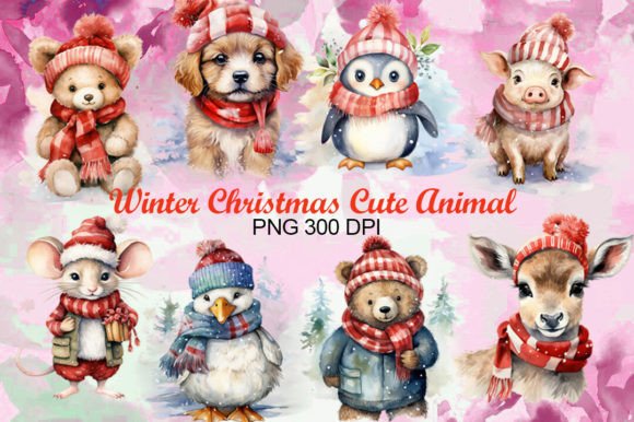 Charming Christmas Winter Cute Animal Designs for Creators