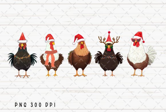 Chicken Farm Animal Christmas Lights PNG: A Designer's Festive Asset