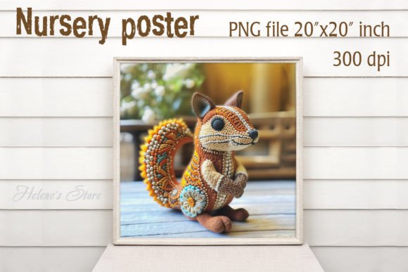 Cute Funny Animal Toy on Nursery Poster: A Designer’s Take