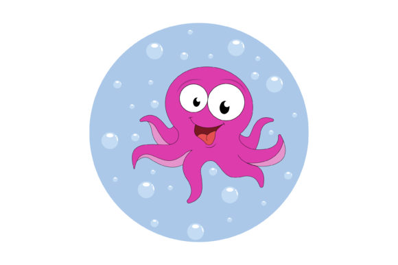 Cute Octopus Animal Cartoon: A Playful Design Asset for Modern Brands