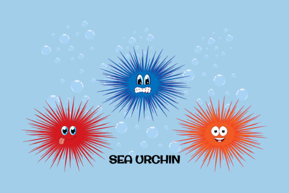 Cute Sea Urchin Animal Cartoon: A Playful Font for Creative Projects