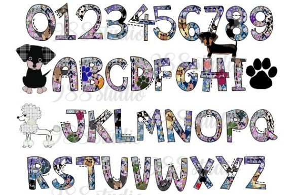 Dog Fonts Clip Art Animal Alphabet: Creative Project Ideas