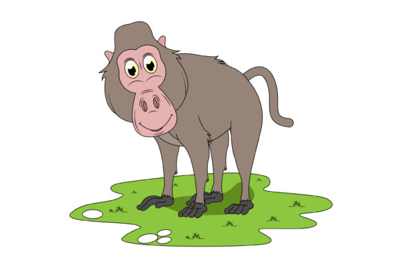 Exploring the Charm of Cute Baboon Animal Cartoon