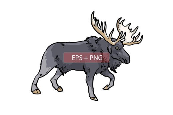 Moose Mammals Animal Illustration: A Versatile Asset for Modern Design