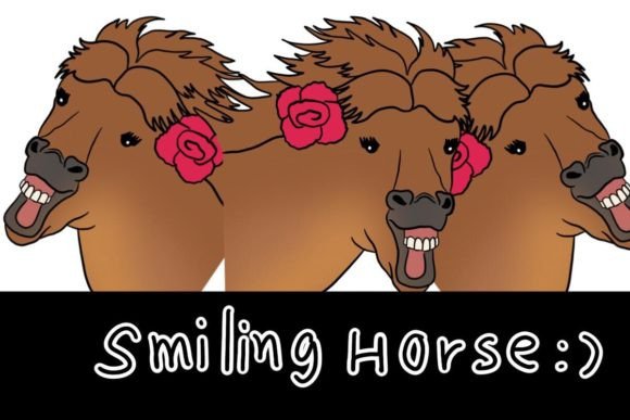 Smiling Horse, Lovely Animal: A Digital Asset That Radiates Joy