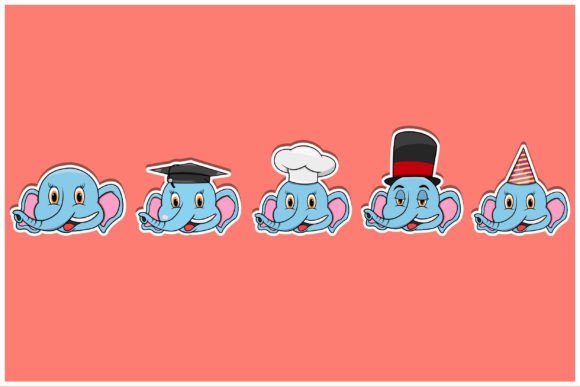 Unleash Creativity with the Head Elephant Animal Sticker Set