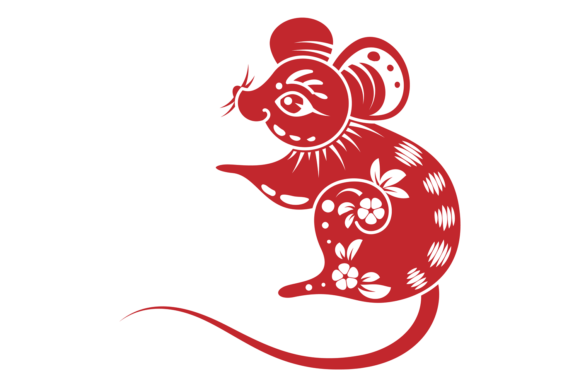 Unleashing Creativity with the Rat Silhouette Red Animal Shape